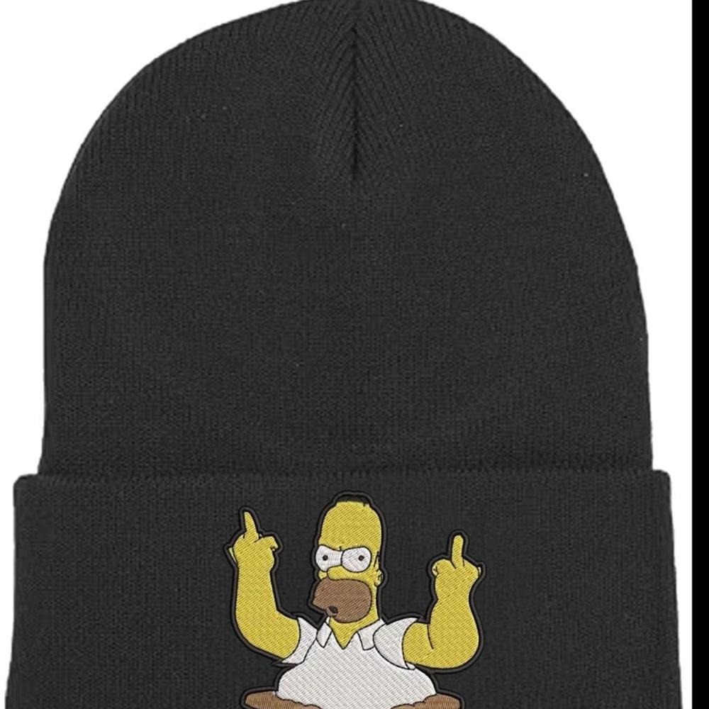 Homer middle finger beanie